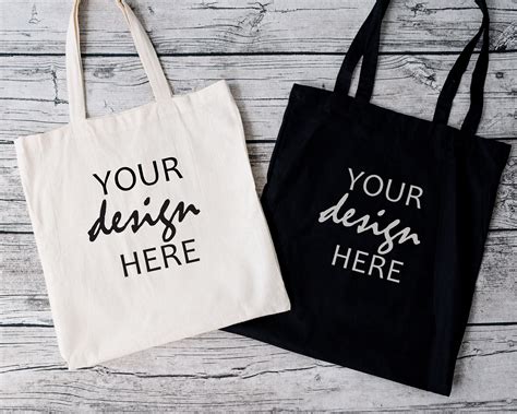 Download Shopping bag, tote bag mockup with flowers